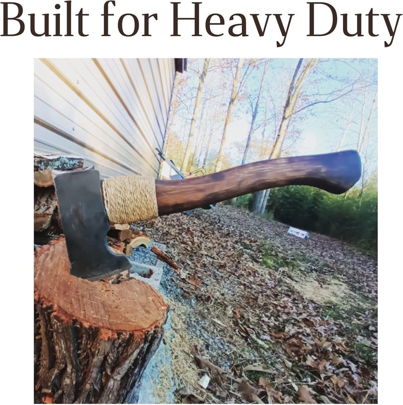 CuitÃ¡xi 1 pack American Hickory Axe handle replacement for 14" axes that use 1-1/4 pound heads Complete Set with Wooden and Steel Wedges - Hatchet handle replacement - hickory hatchet handle replacement axe - Image 2